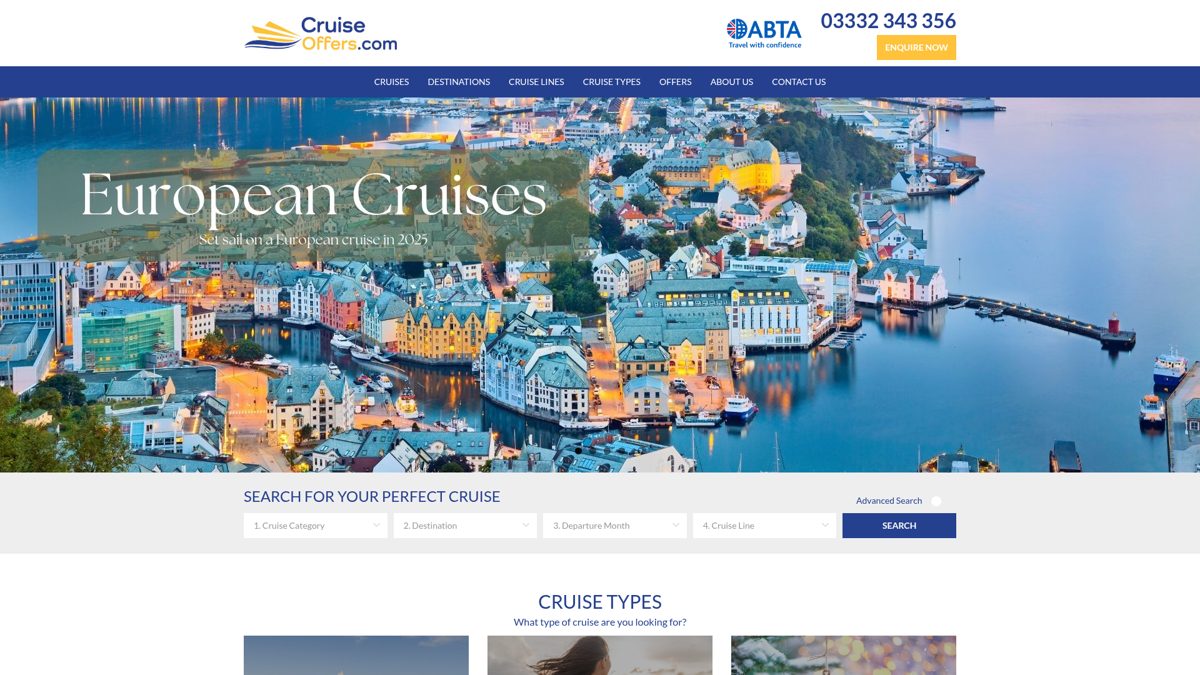 Cruise Offers homepage
